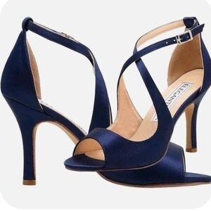 Elegant Navy Blue Women's Heels